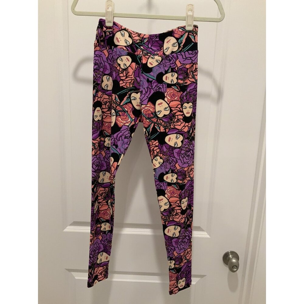 Lularoe Leggings One Size Evil Queen Purple Pink